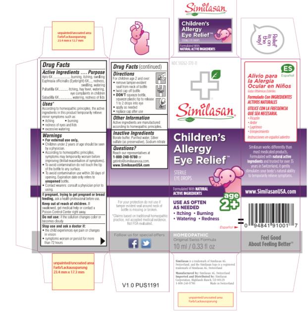 NDC: <a href=/NDC/59262-370-11>59262-370-11</a>
Similasan
Children’s 
Allergy 
Eye Relief
STERILE EYE DROPS
10 ml / 0.33 fl oz
