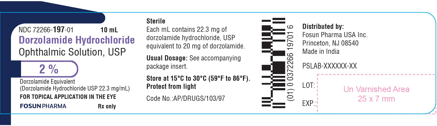 Dorzolamide Label