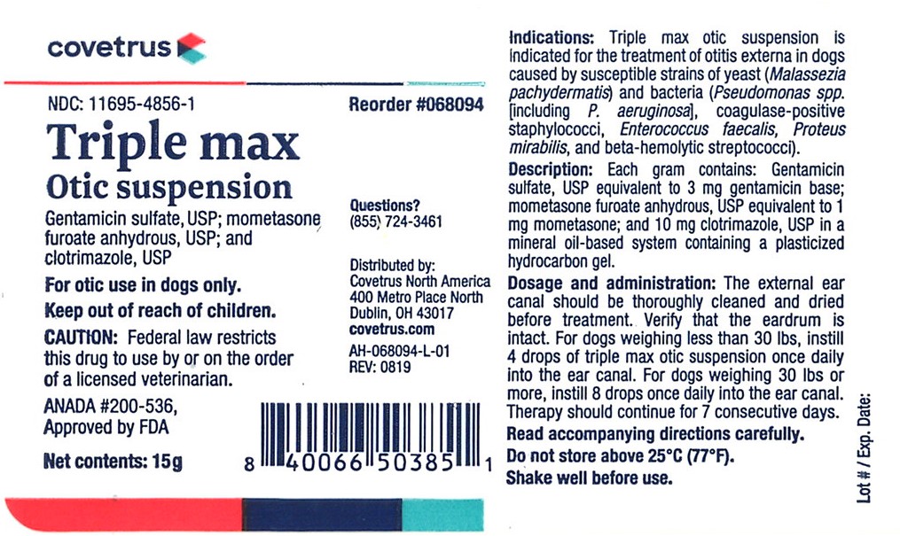 Triple max Otic suspension 15g Label