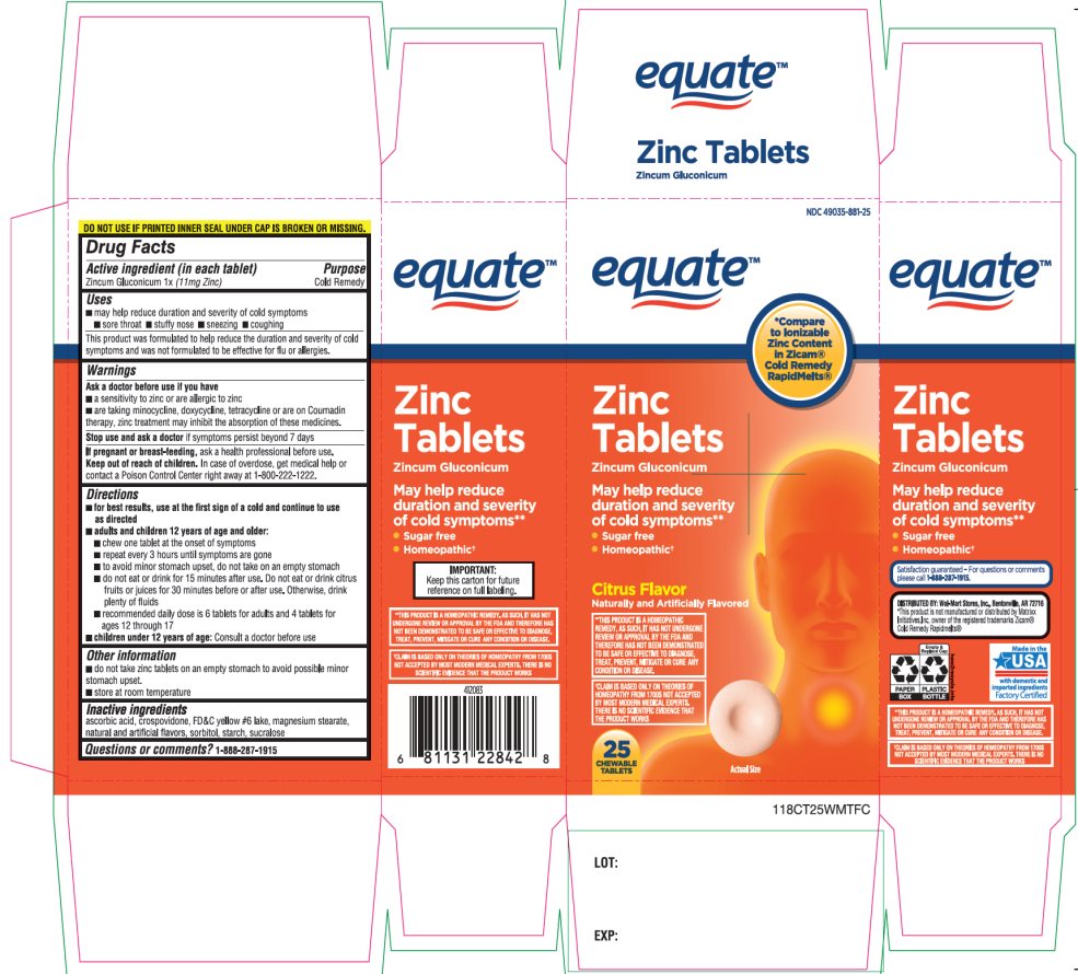 Zinc Tablets Citrus Flavor 25 Chewable Tablets
