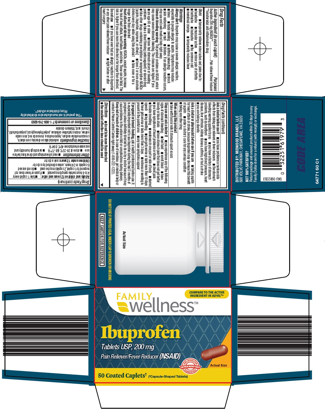 Ibuprofen Tablets USP, 200 mg Carton