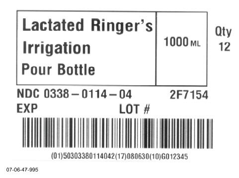 Lactated Ringer's Irrigation Representative Carton Label