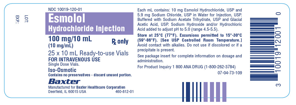 Esmolol Representative Carton Label NDC: <a href=/NDC/10019-120-01>10019-120-01</a>
