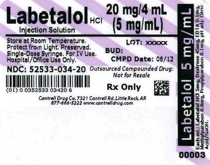 LABETALOL HYDROCHLORIDE injection, solution