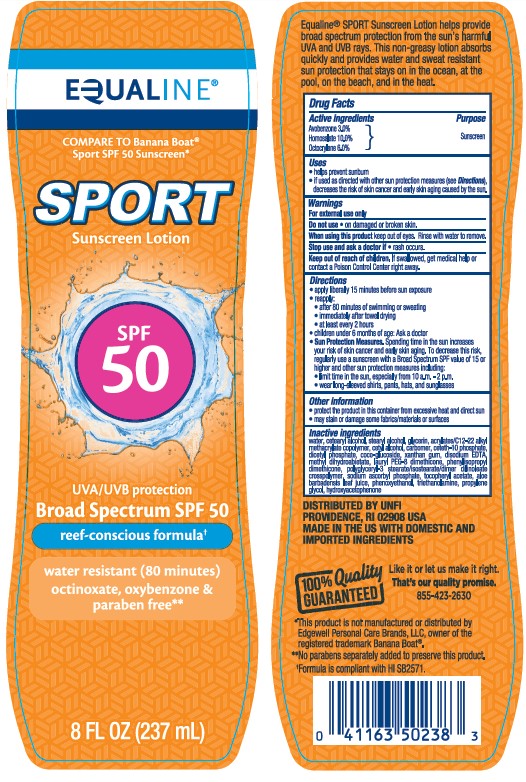 EQUALINE SPORT SUNSCREEN SPF 50- Avobenzone, Homosalate, Octocrylene Lotion