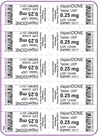 0.25 mg Risperidone Tablet Blister