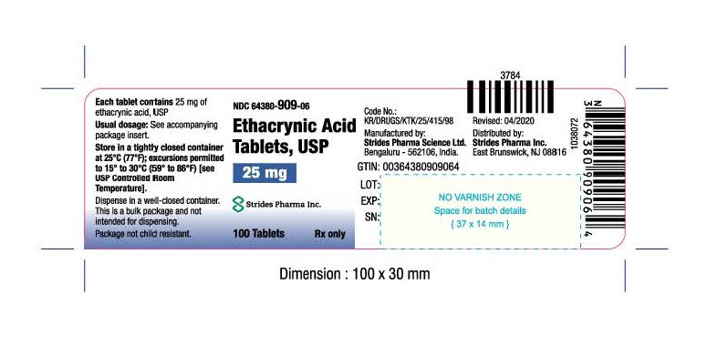 Ethacrynic Acid Tablets 25mg - 100s counts