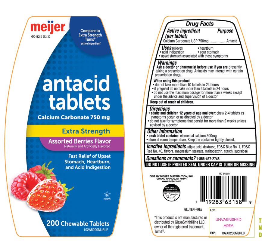 meijer antacid tablets extra strength assorted berries