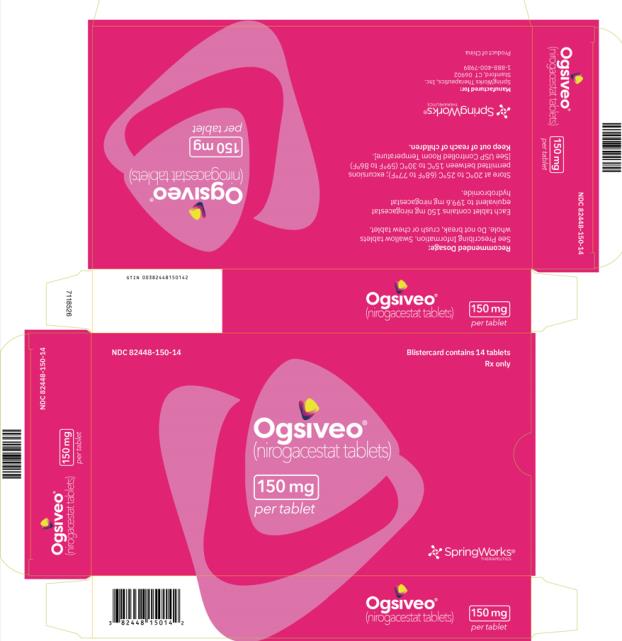 NDC: <a href=/NDC/82448-150-14>82448-150-14</a>
Rx Only
Ogsiveo
150 mg
per tablet
