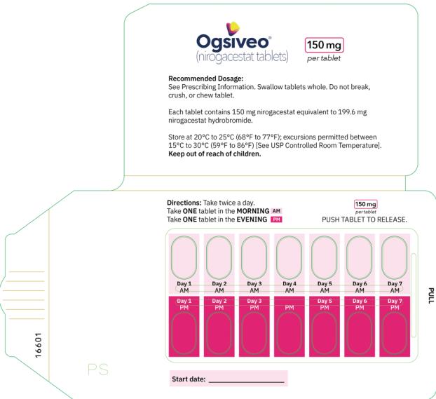 PRINCIPAL DISPLAY PANEL
NDC: <a href=/NDC/82448-150-14>82448-150-14</a>
Rx Only
Ogsiveo
150 mg
per tablet

