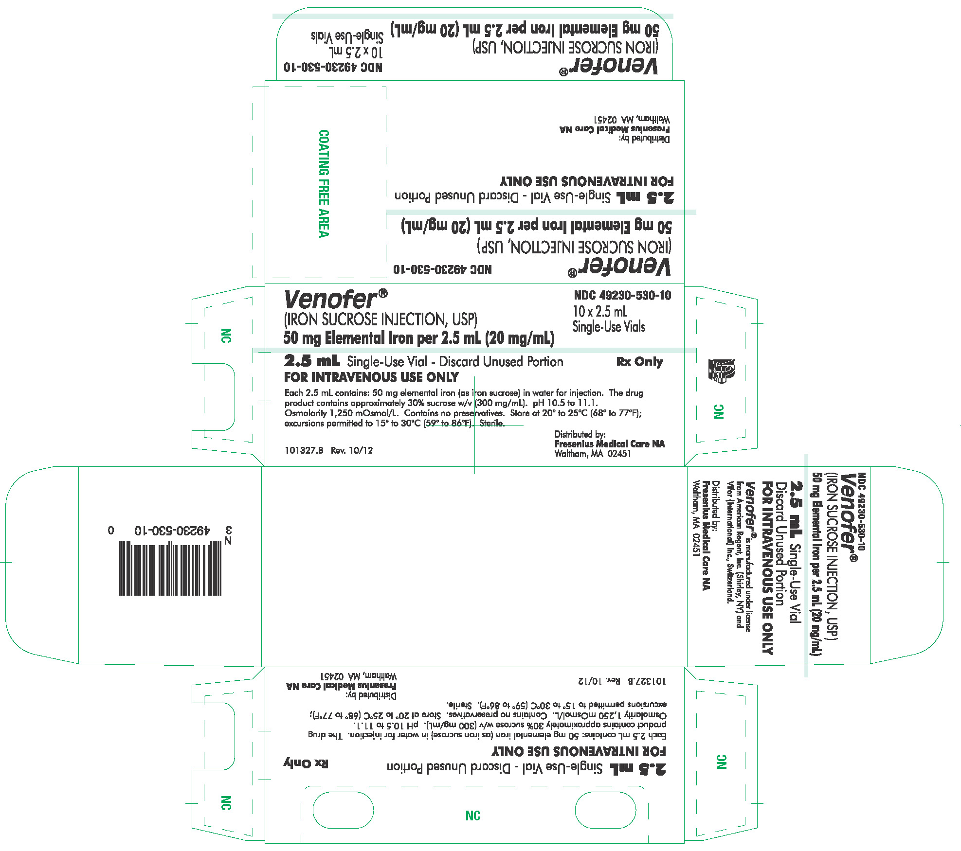 2.5 mL Carton Labeling (10 pack ) Fresenius