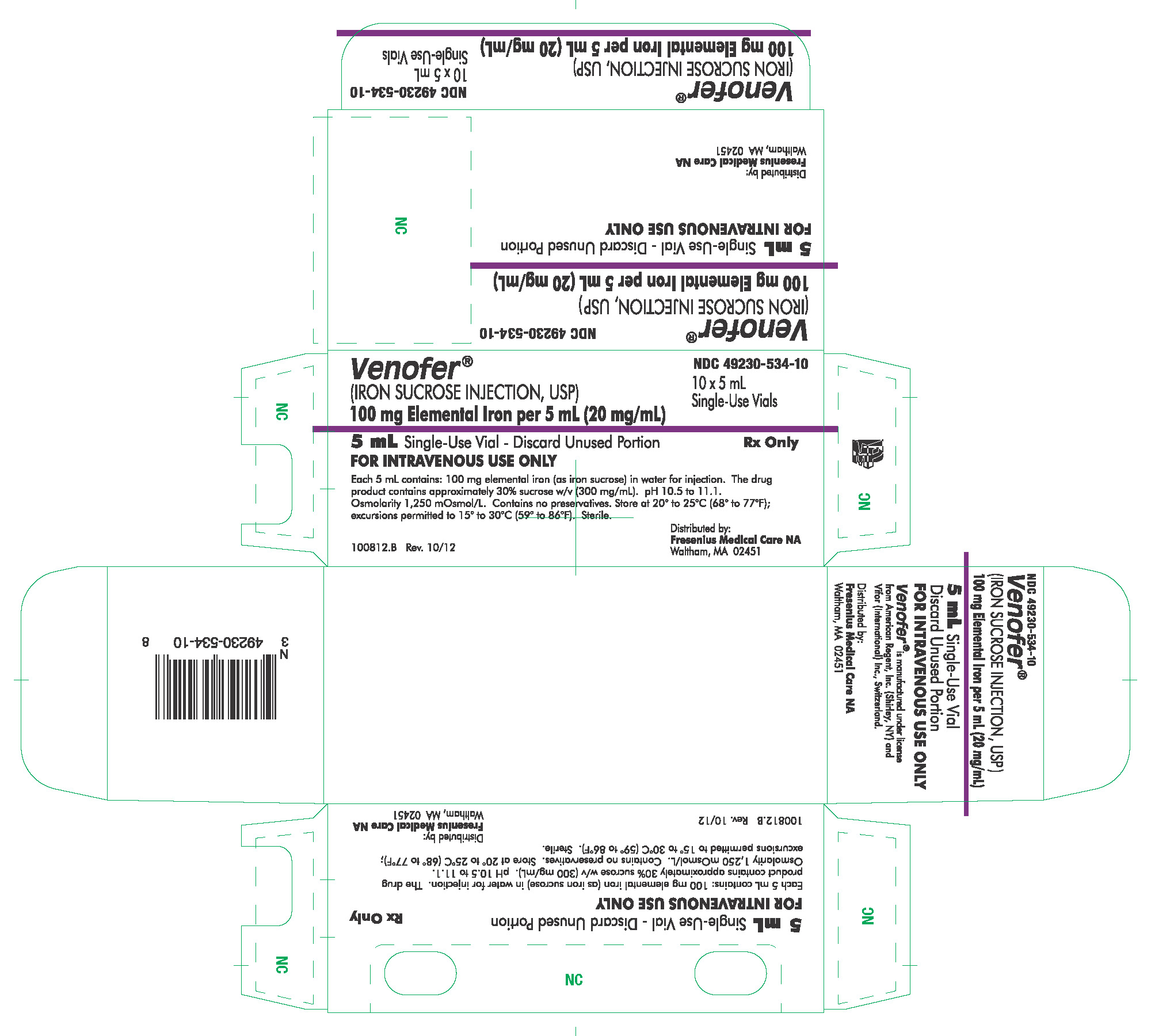 5 mL Carton Labeling (25 pack) Fresenius