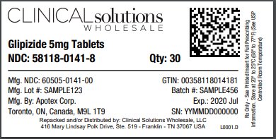 Glipizide 5mg tablet 30 count blister card