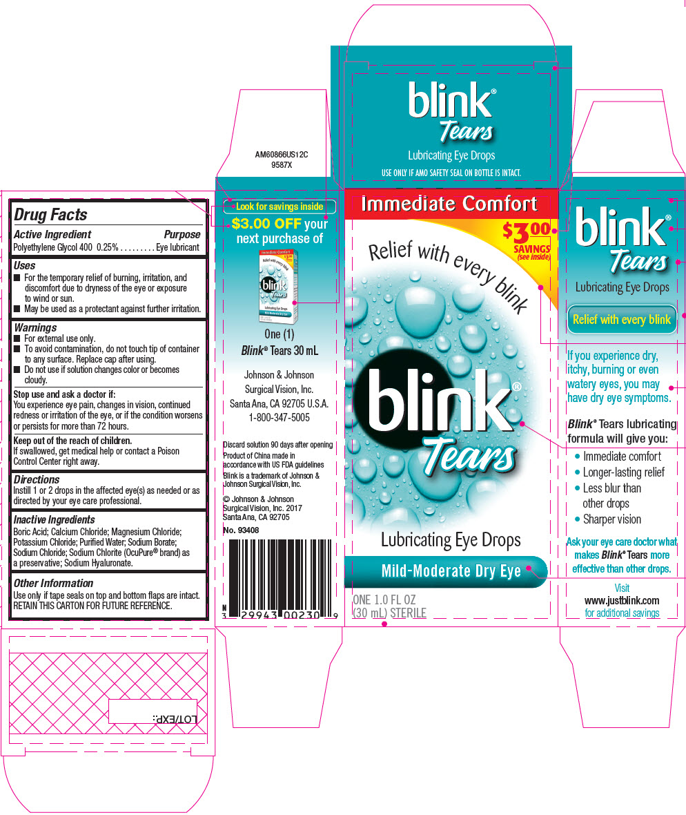  Blink Tears Lubricating Eye Drops, 1 fl oz (30 mL) Eye