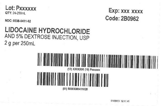 Lidocaine Hydrochloride Representative Carton Label  NDC: <a href=/NDC/0338-0411-02>0338-0411-02</a>