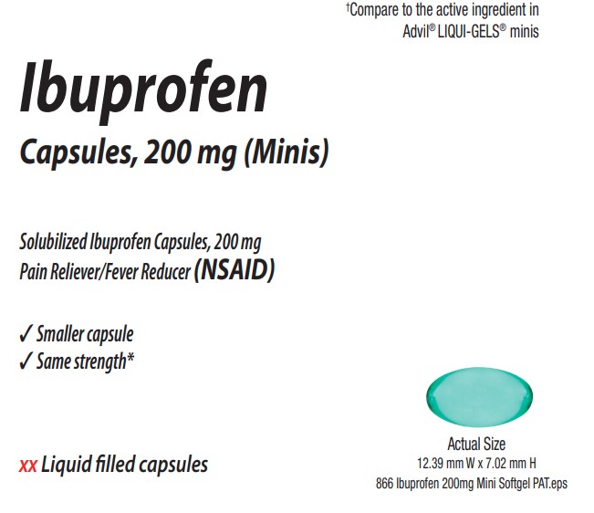 Solubilized ibuprofen equal to 200 mg ibuprofen (NSAID)* (present as the free acid and potassium salt) *nonsteroidal anti-inflammatory drug