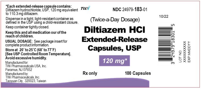 Diltiazem HCl Extended-Release Capsules, USP 120 mg Bottle Label