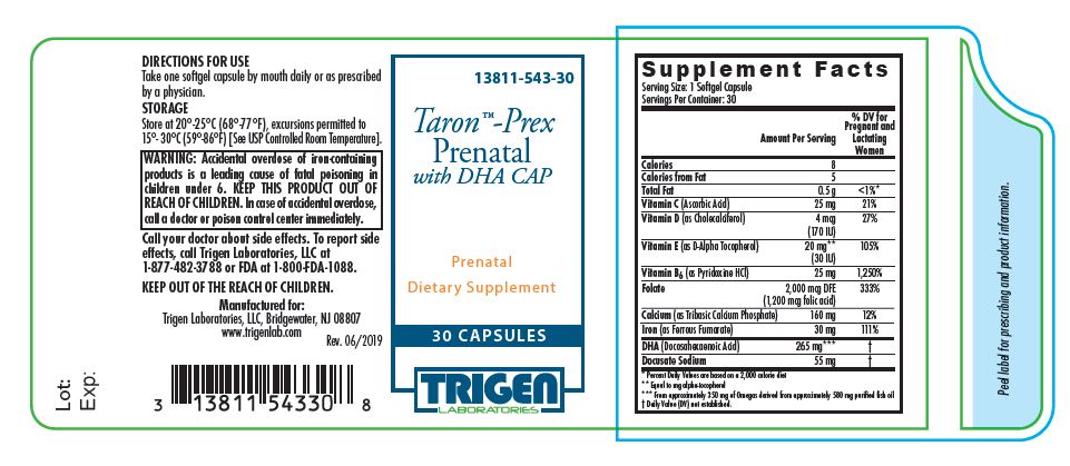 Taron-Prex Prenatal with DHA Bottle Label Rev. 06/2019