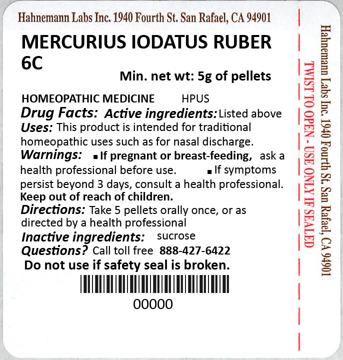 Mercurius Iodatus Ruber 6C 5g