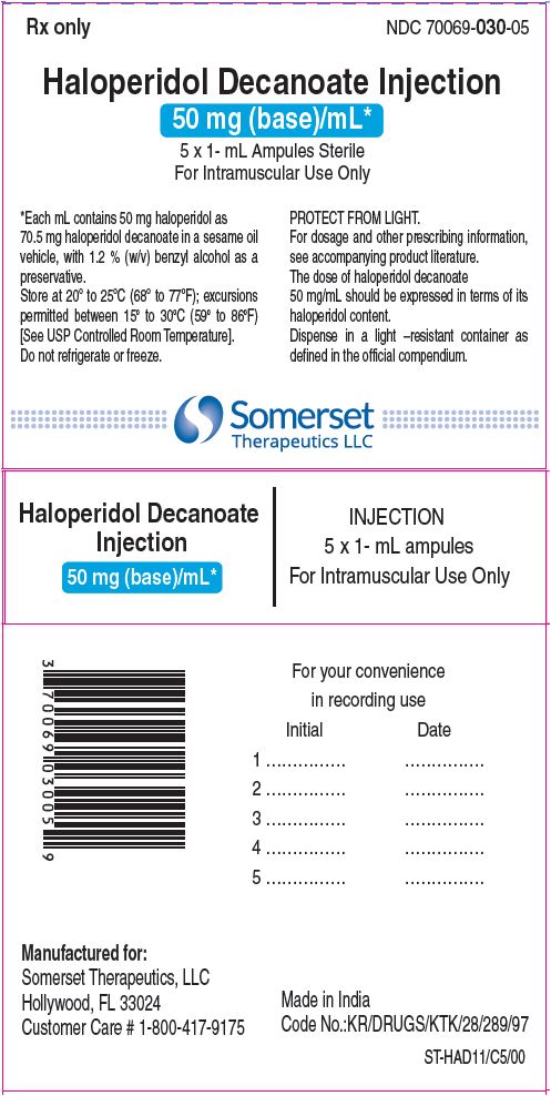 Final Carton Label (Haloperidol Decanoate Injection, 50 mg (base)/mL) - Pack of 5