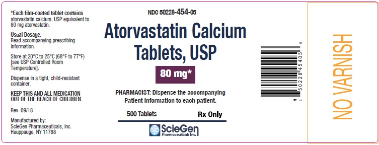 Atorvastatin Calcium Tablets 80 mg-500 Tablets label