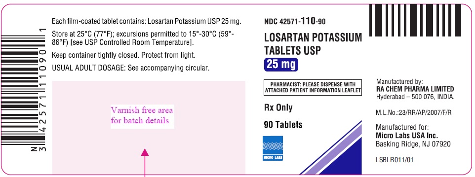 RA chem 25 mg label