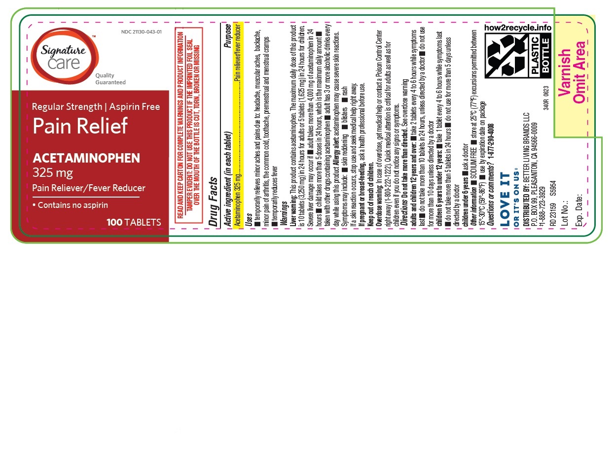 340R- Albertsons Pain Relief 100ct-label