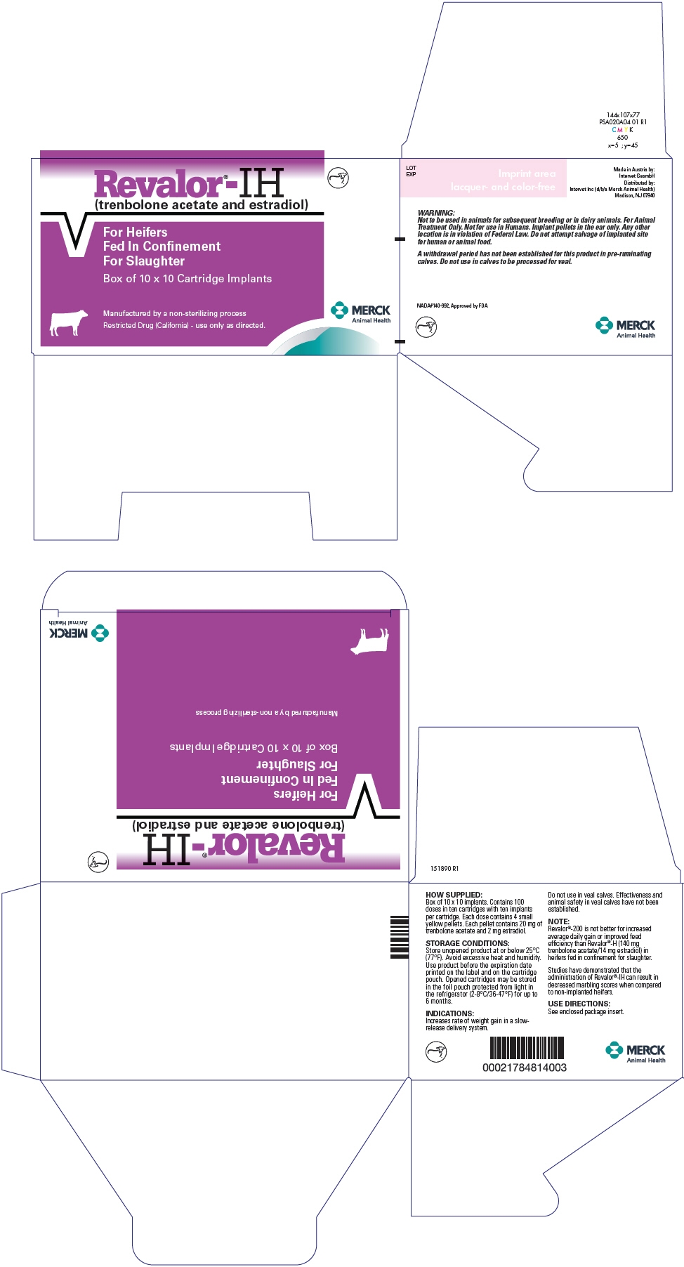 PRINCIPAL DISPLAY PANEL - 10 x 10 Cartridge Implant Carton