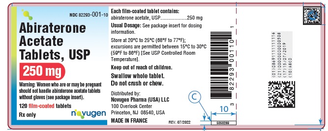 Abiraterone Acetate Tablets 250 mg Bottle Label