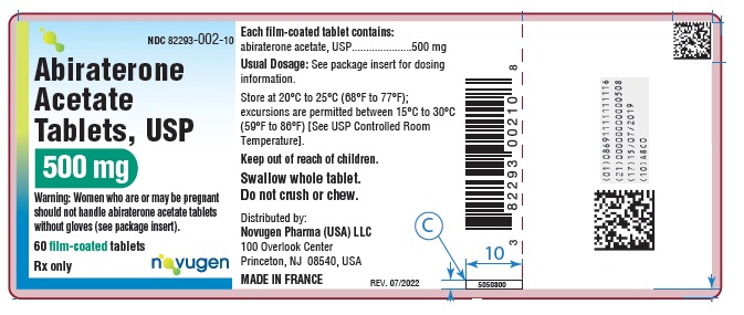 Abiraterone Acetate Tablets 500 mg Bottle Label