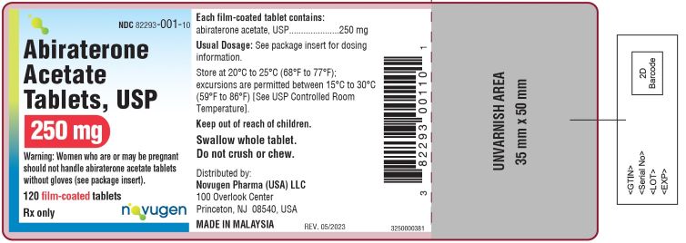 Abiraterone Acetate Tablets 250 mg Bottle Label