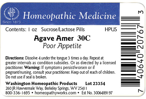 Agave amer label example