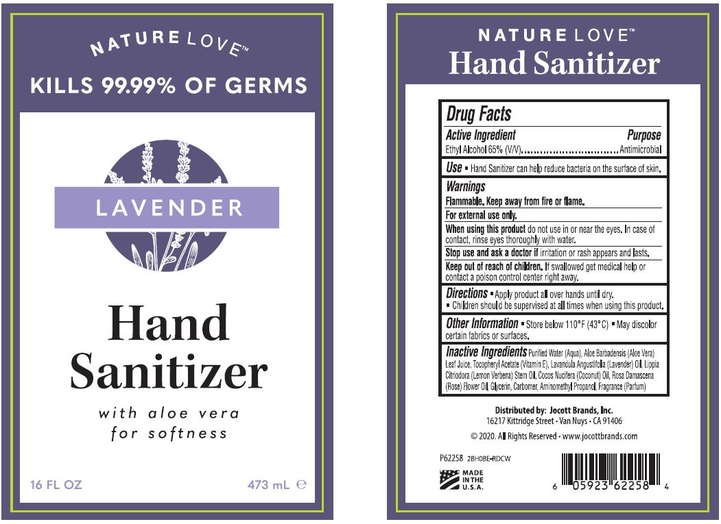 01b LBL_Nature Love_Hand Sani Gel_65pct EtOH_Lavender_16oz