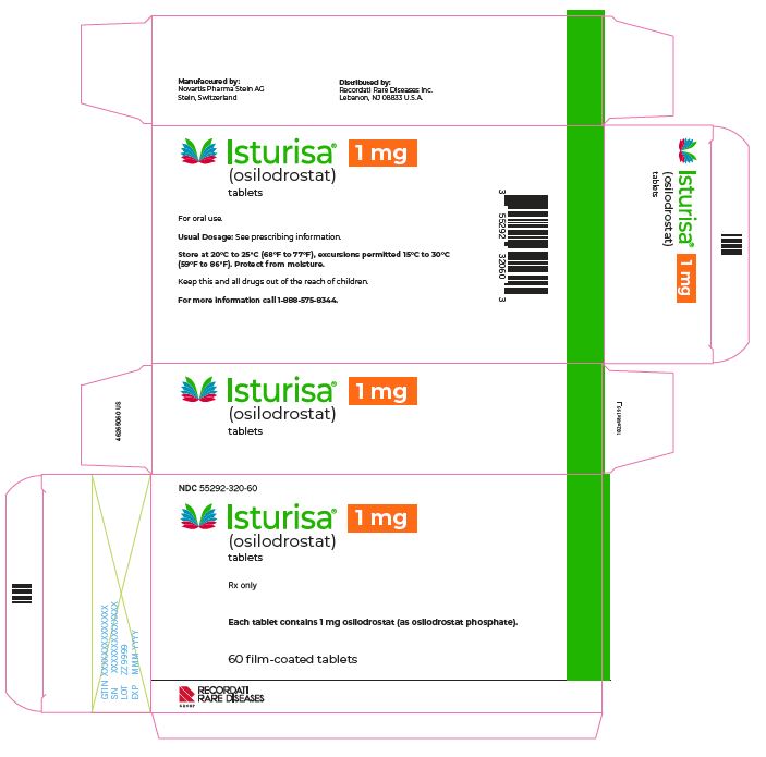 Isturisa (osilodrostat) tablets, 1 mg label