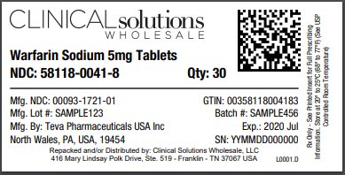 Warfarin 5mg tablets 30 count blister card