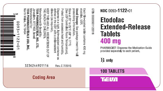 Label 400 mg, 100 Tablets
