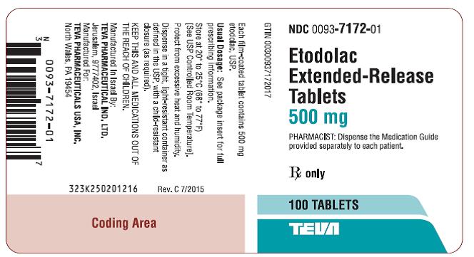 Label 500 mg, 100 Tablets