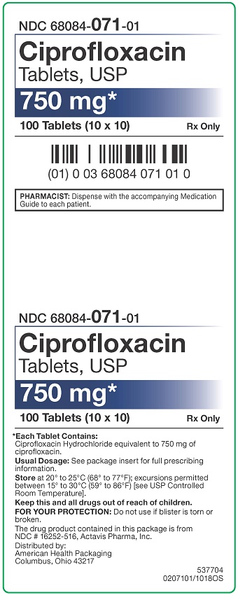 750 mg Ciprofloxacin Tablets Carton