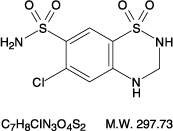 Hydrochlorothiazide Chemical Structure