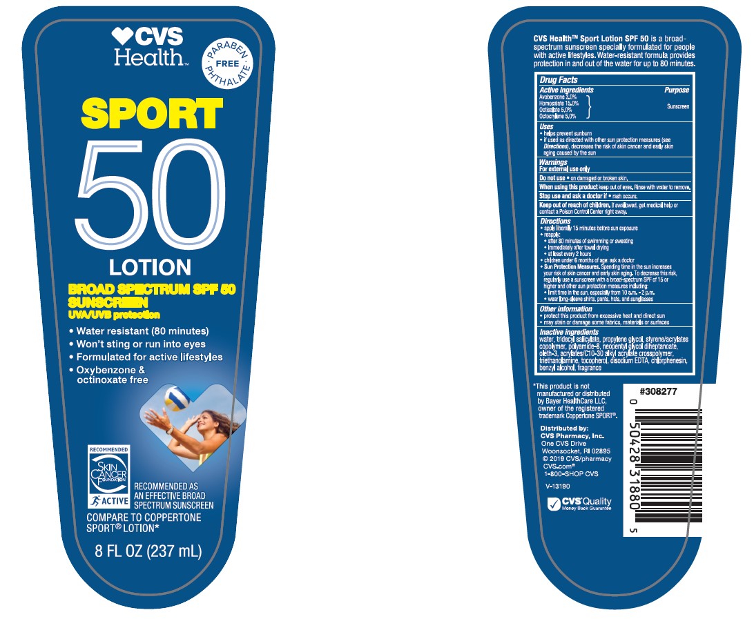 CVS HEALTH SPORT SPF 50 SUNSCREEN- Avobenzone, Homosalate, Octisalate ...