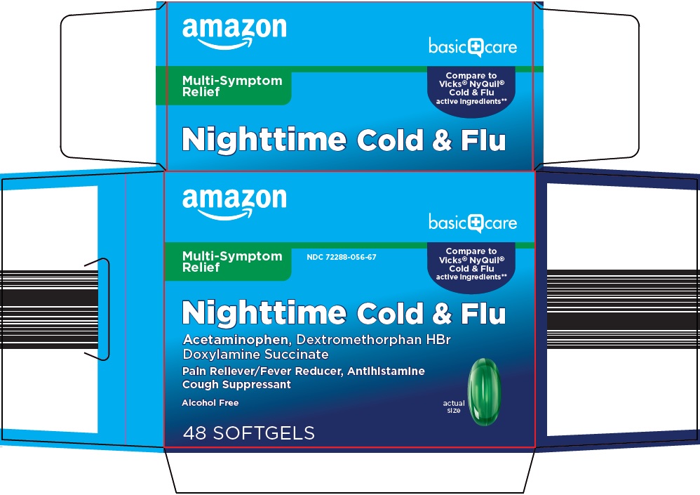 BASIC CARE NIGHTTIME COLD AND FLU acetaminophen, dextromethorphan hbr