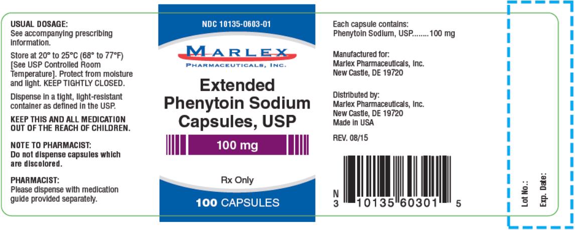 PRINCIPAL DISPLAY PANEL
NDC: <a href=/NDC/10135-0603-0>10135-0603-0</a>1
Extended
Phenytoin Sodium
Capsules, USP
100 mg