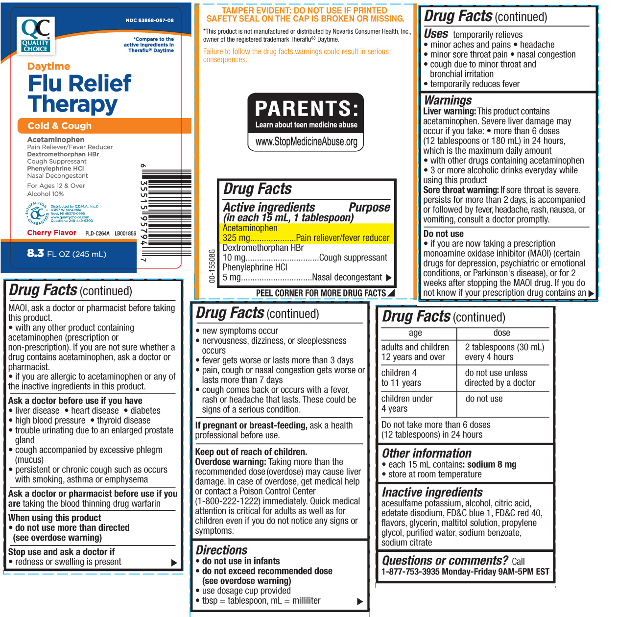 Acetaminophen 325 mg, Dextromethorphan HBr 10 mg, Phenylephrine HCl 5 mg