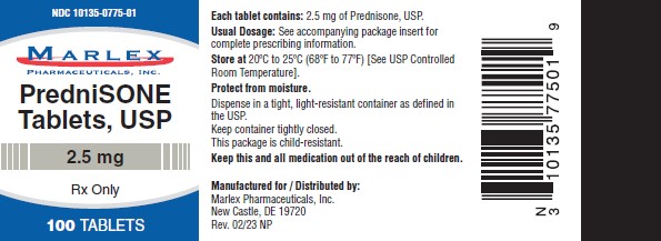 Prednisone By Marlex Pharmaceuticals Inc PREDNISONE Tablet   775 01 