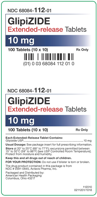 10 mg Glipizide ER Tablets Carton