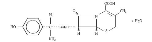 chemical structure for cefadroxil monohydrate