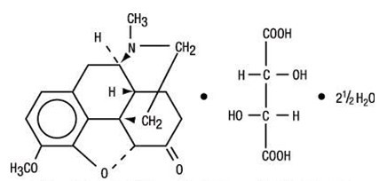 Hydrocodone bitartrate structure