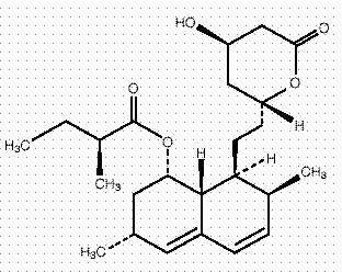 Lovastatin structural formula