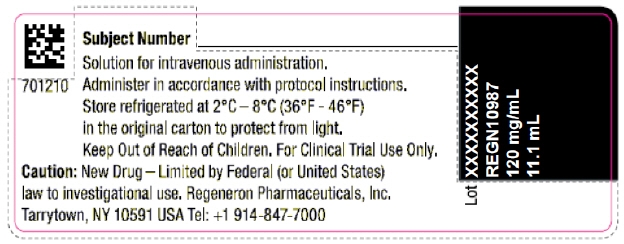 PRINCIPAL DISPLAY PANEL - 300 mg/2.5 mL Modified Vial Label  - REGN10987