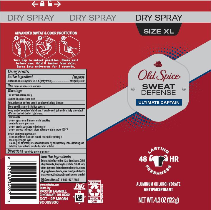 OLD SPICE SWEAT DEFENSE ULTIMATE CAPTAIN DRY ANTIPERSPIRANT aluminum